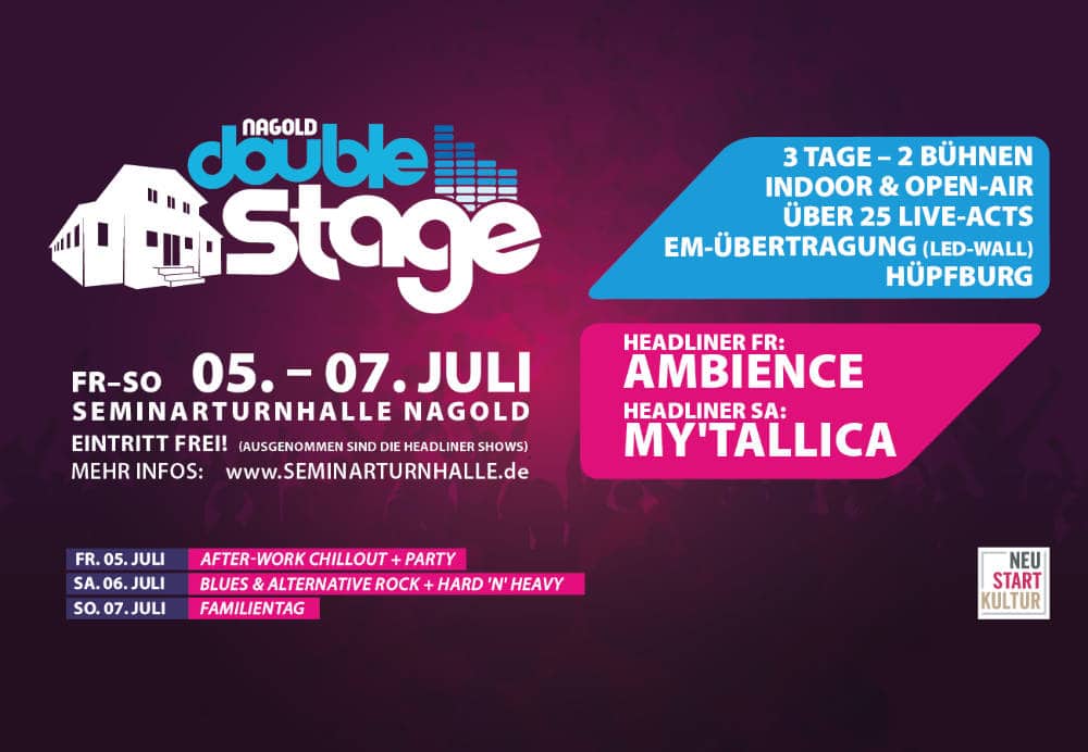 Plakat des Double Stage Festivals in Nagold.