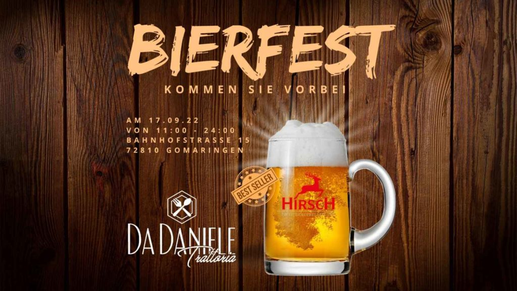 Bierfest bei Da Daniele in Gomaringen - Werbebild der Veranstaltung